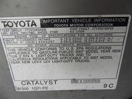 2007 Toyota Tacoma SR5 Silver Crew Cab 4.0L MT 4WD #F22016
